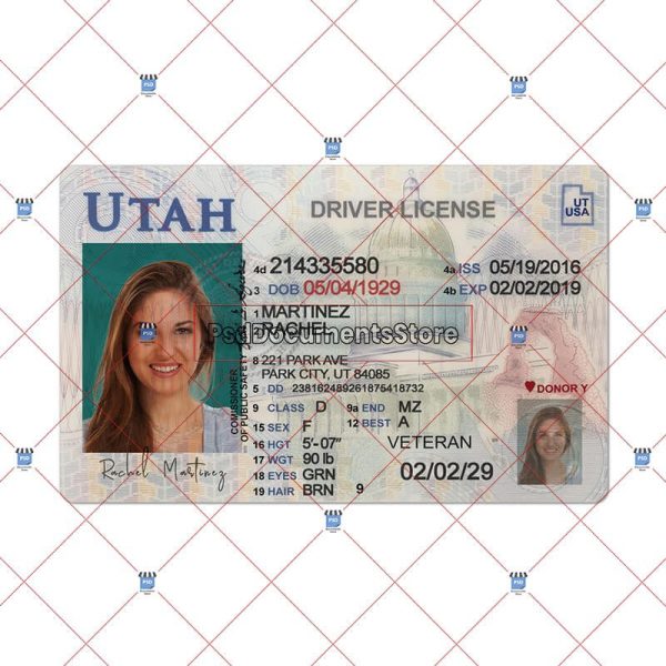 Utah Drivers License Template PSD Doc Store